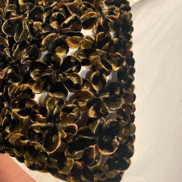 VINTAGE 1940’s Style Leopard Velvet Dressing Gown / Jacket - Picture 3 of 6